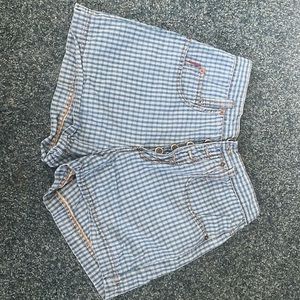 Lei checkered retro blue shorts
